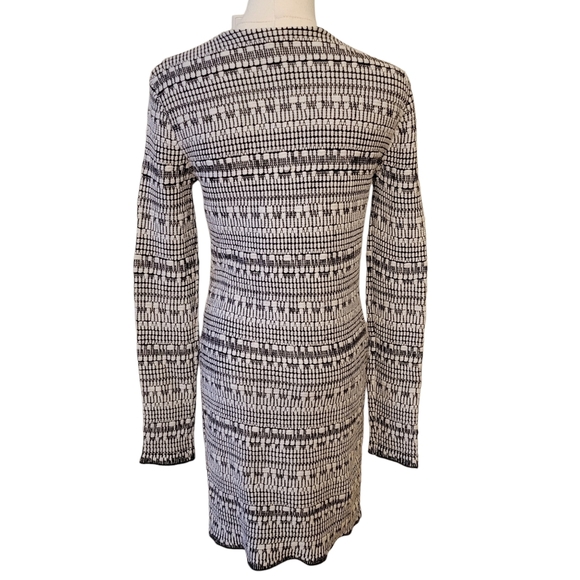Helmut Lang‎ Black & White Textured Shift Dress Size Small - Picture 5 of 6